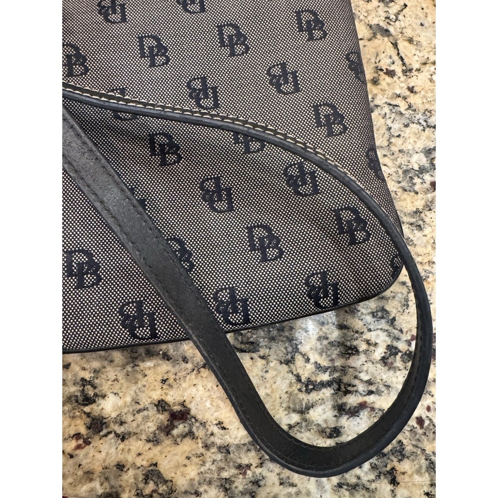 Dooney Bourke Messenger Crossbody Shoulder‎ Bag Logo Canvas Leather - Picture 2 of 7